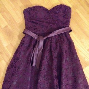 Strapless lace dress
